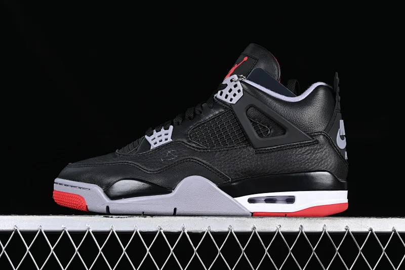 All categories Air Jordan Jordan series basketball shoes Air Jordan 4 foreign trade version Air Jordan 4 Retro "Bred Reimagined" AJ4 Joe 4 black red FV5029-006